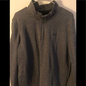 Gray XL Mens Under Amour Crewneck 1/4 zip